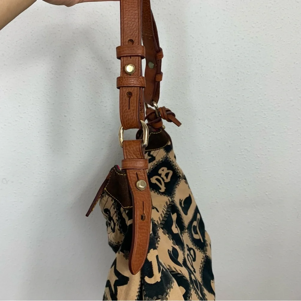Dooney & Bourke Tan and Black Patterned Bag - Picture 12 of 16